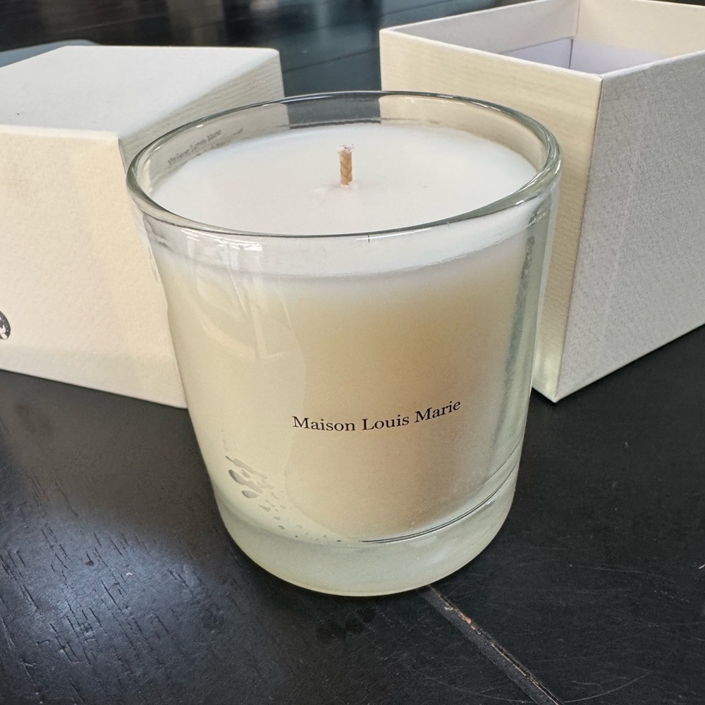 White Scented Glass Candle